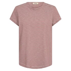 MOS MOSH - CAMPA O-SS STRIPE TEE | COWHIDE