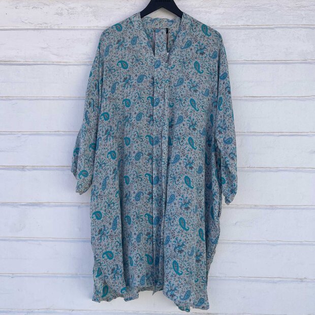 RELOVE AND ROSES - NELLY SKJORTE | GRÅ/LYSEBLÅ