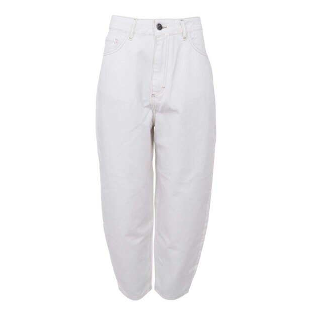 BLACK COLOUR - IZZY BARREL PANTS | OFF WHITE