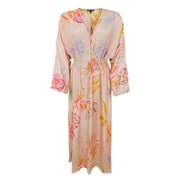 BLACK COLOUR - LUNA V-NECK DRESS | POPPY ROSE