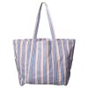 BLACK COLOUR - NELLA CANVAS BAG | BLUE STRIPE