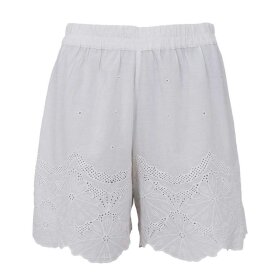 BLACK COLOUR - AGNETA LACE SHORTS | OFF WHITE