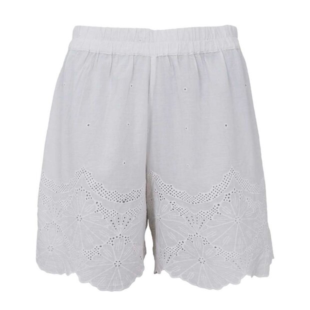 BLACK COLOUR - AGNETA LACE SHORTS | OFF WHITE