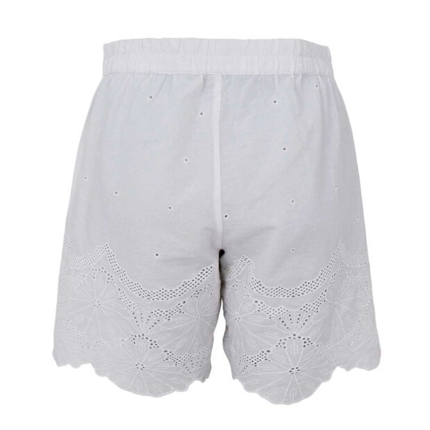 BLACK COLOUR - AGNETA LACE SHORTS | OFF WHITE