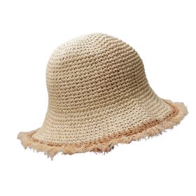 BLACK COLOUR - PILAR STRAW HAT | NATURAL