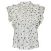 NEO NOIR - JAYLA SMALL BLOSSOM TOP | WHITE BLUE