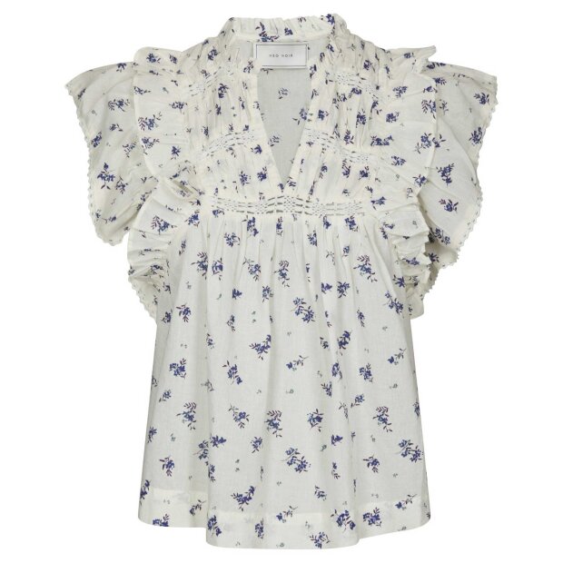 NEO NOIR - JAYLA SMALL BLOSSOM TOP | WHITE BLUE