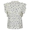 NEO NOIR - JAYLA SMALL BLOSSOM TOP | WHITE BLUE
