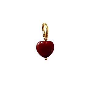 PICO - FRENCH PETITE HEART PENDANT | FG/BROWN