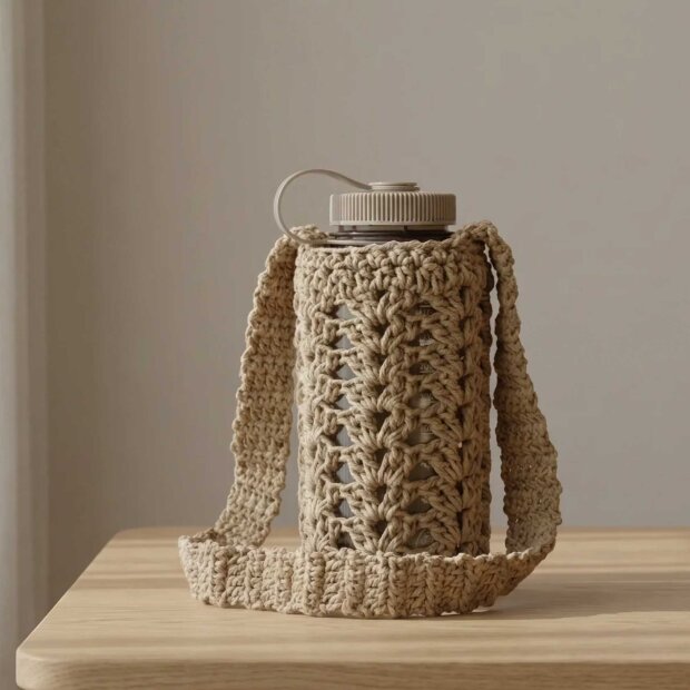 MOSHI MOSHI MIND - CROCHET BOTTLE HOLDER | SAND