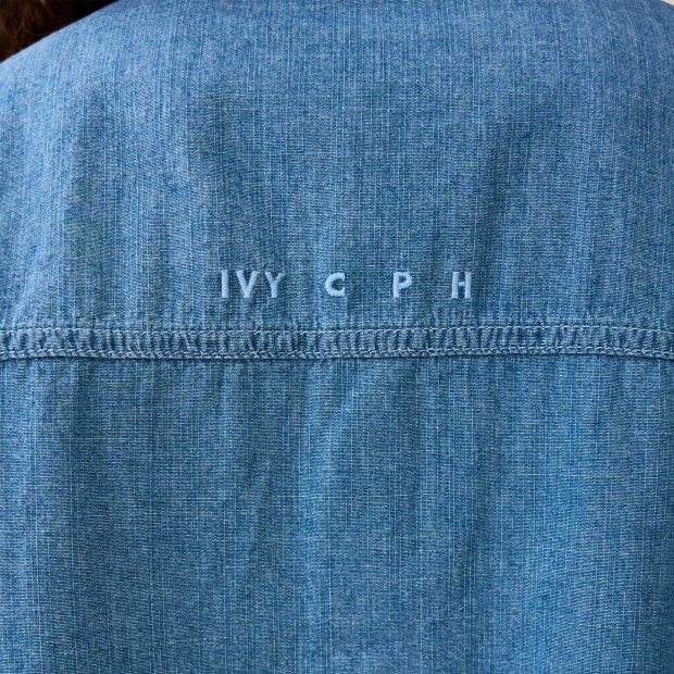 IVY COPENHAGEN - UTA OVERSIZE SS CHAMBRAY SHIRT | DENIM BLUE