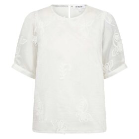 CO COUTURE - NOVIN EMB SS BLOUSE | OFF WHITE