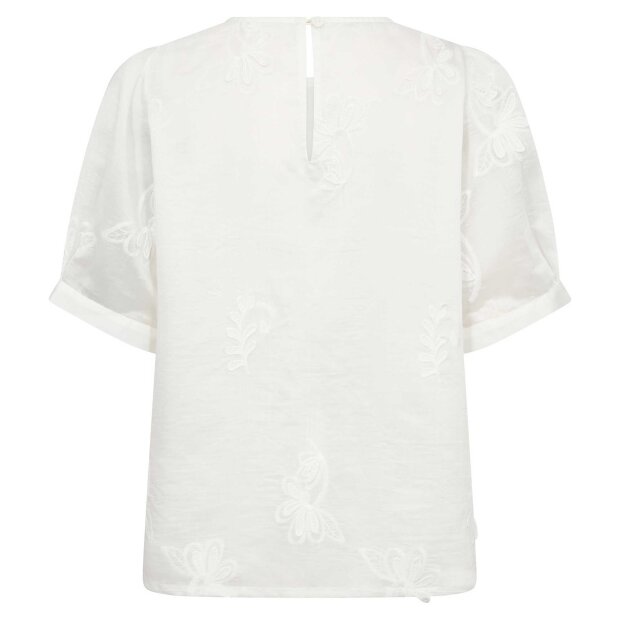 CO COUTURE - NOVIN EMB SS BLOUSE | OFF WHITE