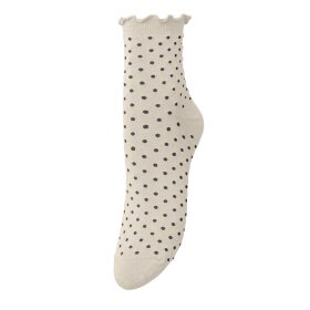 BECK SØNDERGAARD - DOTTED FRILLA SHORT SOCK | BIRCH WHITE