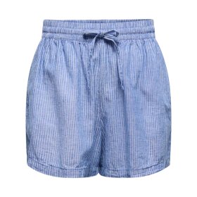 JDY - MILA LINEN HW SHORTS | STAR SAPPHIRE
