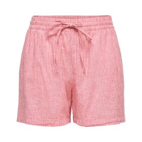 JDY - MILA LINEN HW SHORTS | CALYPSO CORAL