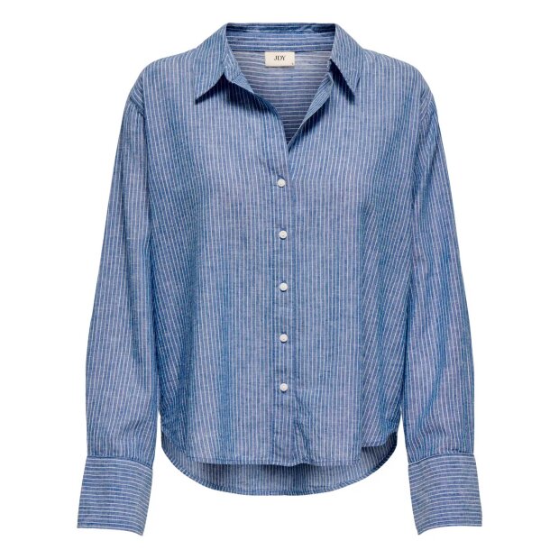 JDY - MILA L/S LOOSE LINEN SHIRT | STAR SAPPHIRE