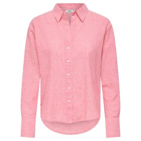 JDY - MILA L/S LOOSE LINEN SHIRT | CALYPSO CORAL