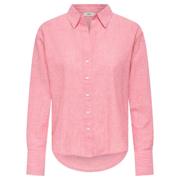 JDY - MILA L/S LOOSE LINEN SHIRT | CALYPSO CORAL