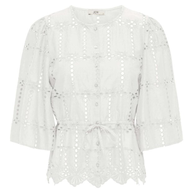 JDY - JOJO 3/4 ANGLAISE SHIRT | CLOUD DANCER