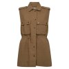 IVY COPENHAGEN - VIOLET LINEN SLEEVELESS JACKET | DESERT