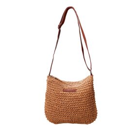 BLACK COLOUR - JODIE JUTE BAG | KHAKI