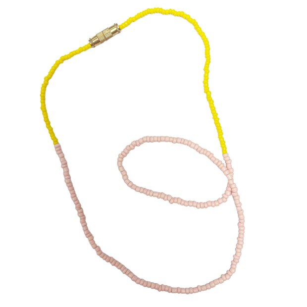 ANNAVII - ANA NECKLACE | ROSA/YELLOW