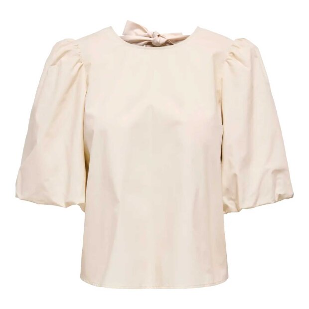 JDY - MONILA 2/4 TENCEL BOW TOP | SANDSHELL