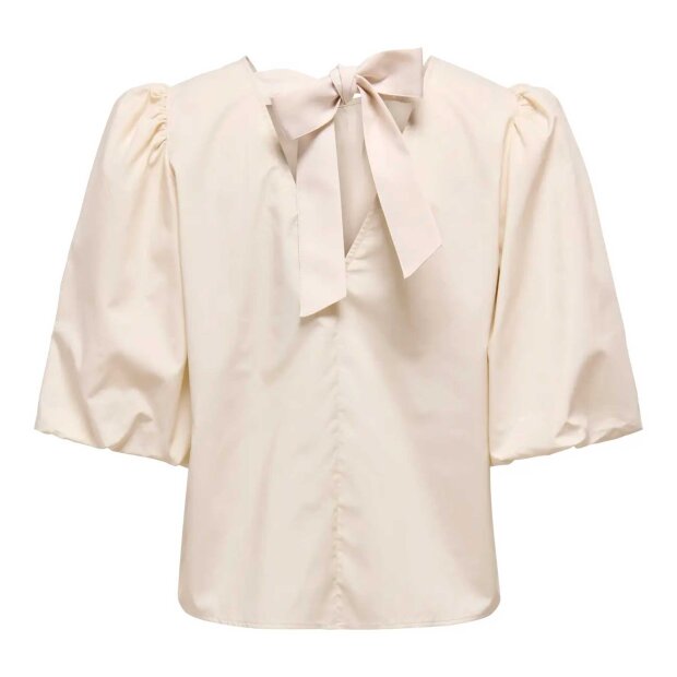 JDY - MONILA 2/4 TENCEL BOW TOP | SANDSHELL