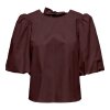 JDY - MONILA 2/4 TENCEL BOW TOP | COFFEE BEAN