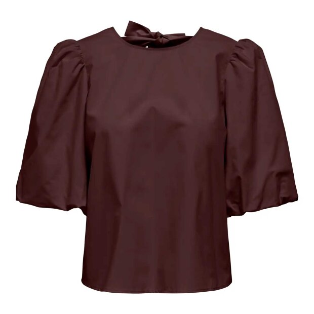 JDY - MONILA 2/4 TENCEL BOW TOP | COFFEE BEAN