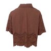 BLACK COLOUR - AGNETA LACE BLOUSE | ESPRESSO