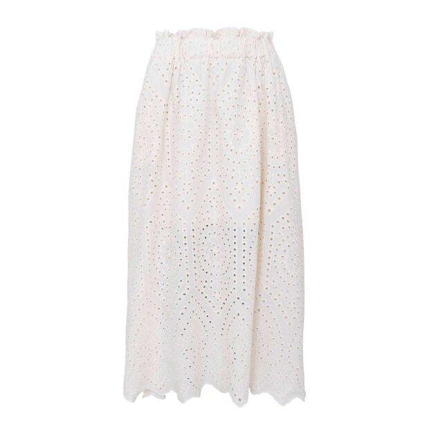BLACK COLOUR - FREY LACE SKIRT | CREME