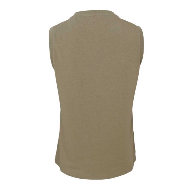 BLACK COLOUR - MAY V-NECK TOP | LT. ARMY