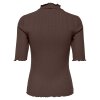 JDY - FRANSISKA 2/4 HI-NECK TOP | CHOCOLATE BROWN JDY - FRANSISKA 2/4 HI-NECK TOP | CHOCOLATE BROWN