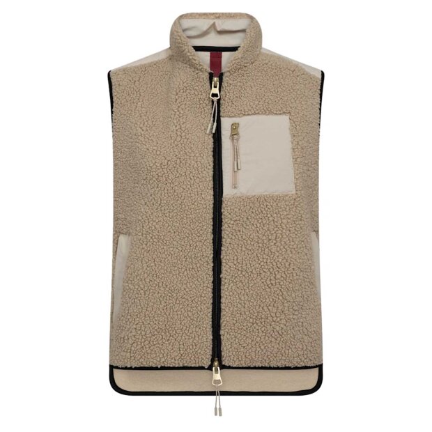 MOS MOSH - ROWE ELI TEDDY VEST | FEATHER GRAY