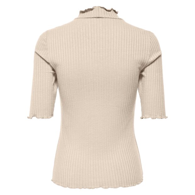 JDY - FRANSISKA 2/4 HI-NECK TOP | WHITECAP GRAY