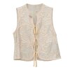 HAVE ONE - GILET RICAMO VEST | BURRO