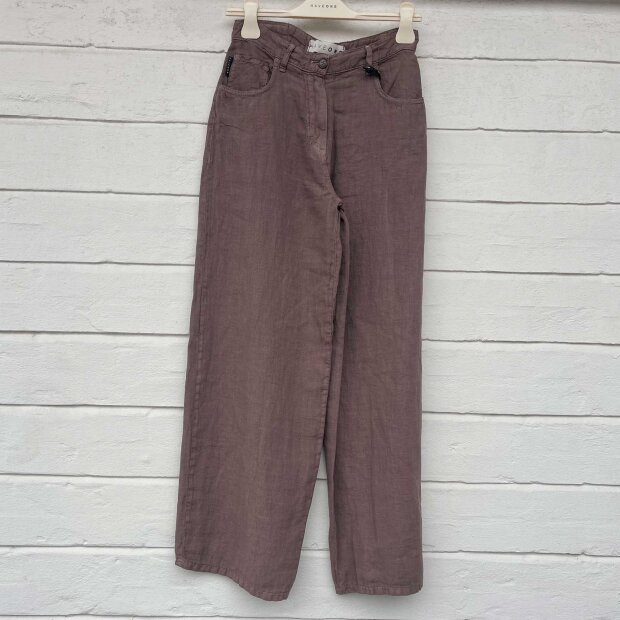 HAVE ONE - PANTALONE BELLA LINO 1 BUKSER | CIOCCOLATO