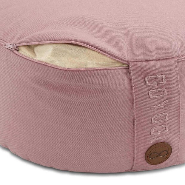 GOYOGI - CALM ORGANIC COTTON ROUND MEDITATION CUSHION | ROSE