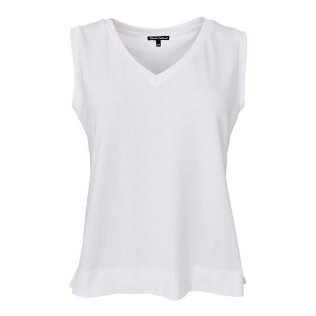 BLACK COLOUR - MAY V-NECK TOP | OFF WHITE