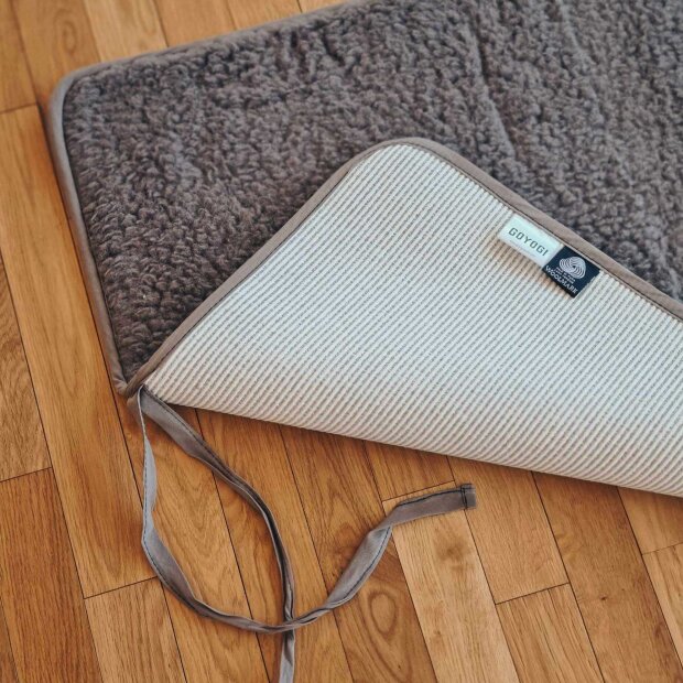 GOYOGI - RELEASE WOOL YOGA MAT | LIGHT BROWN