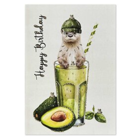 VANILLA FLY - LYKØNSKNINGSKORT | HAPPY BIRTHDAY - AVOCADO JUICE