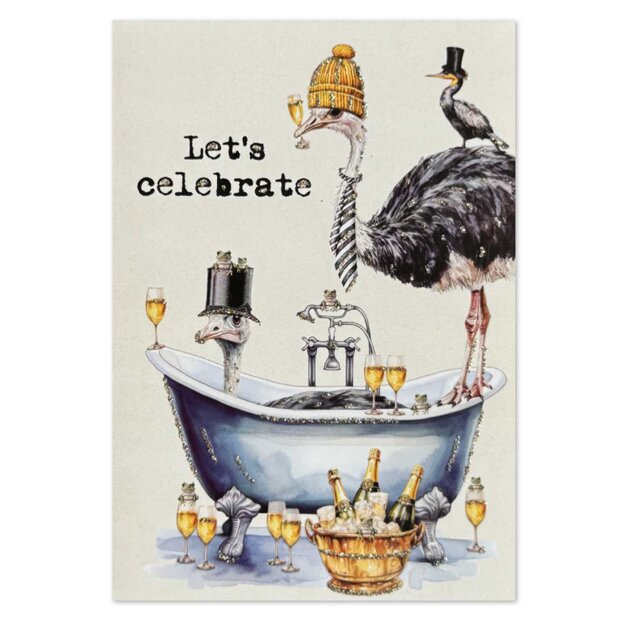 VANILLA FLY - LYKØNSKNINGSKORT | LET'S CELEBRATE - BATHTUB