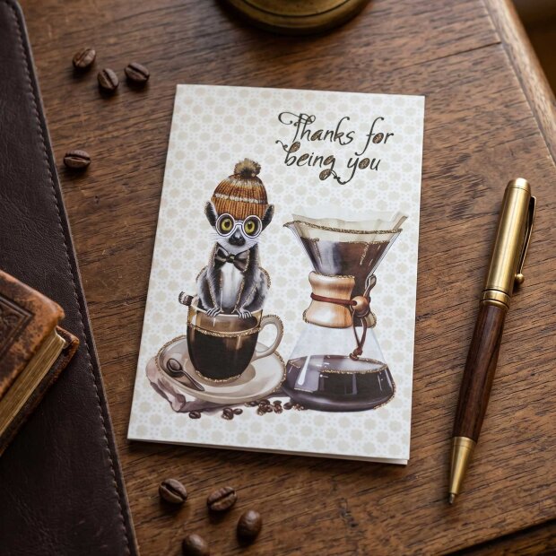 VANILLA FLY - LYKØNSKNINGSKORT | THANKS FOR BEING YOU - COFFEE