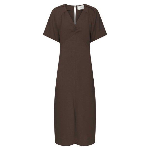 NEO NOIR - BOMBA STRUCTURE SOLID DRESS | DARK BROWN