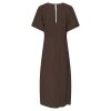 NEO NOIR - BOMBA STRUCTURE SOLID DRESS | DARK BROWN NEO NOIR - BOMBA STRUCTURE SOLID DRESS | DARK BROWN