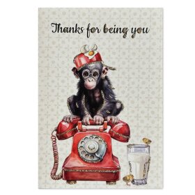 VANILLA FLY - LYKØNSKNINGSKORT | THANKS FOR BEING YOU - MONKEY