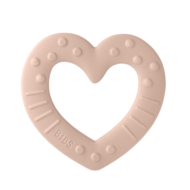 BIBS - BABY BITIE HEART BIDERING | BLUSH