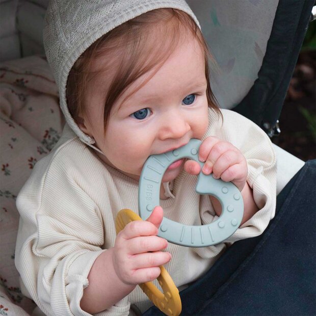 BIBS - BABY BITIE HEART BIDERING | BABY BLUE
